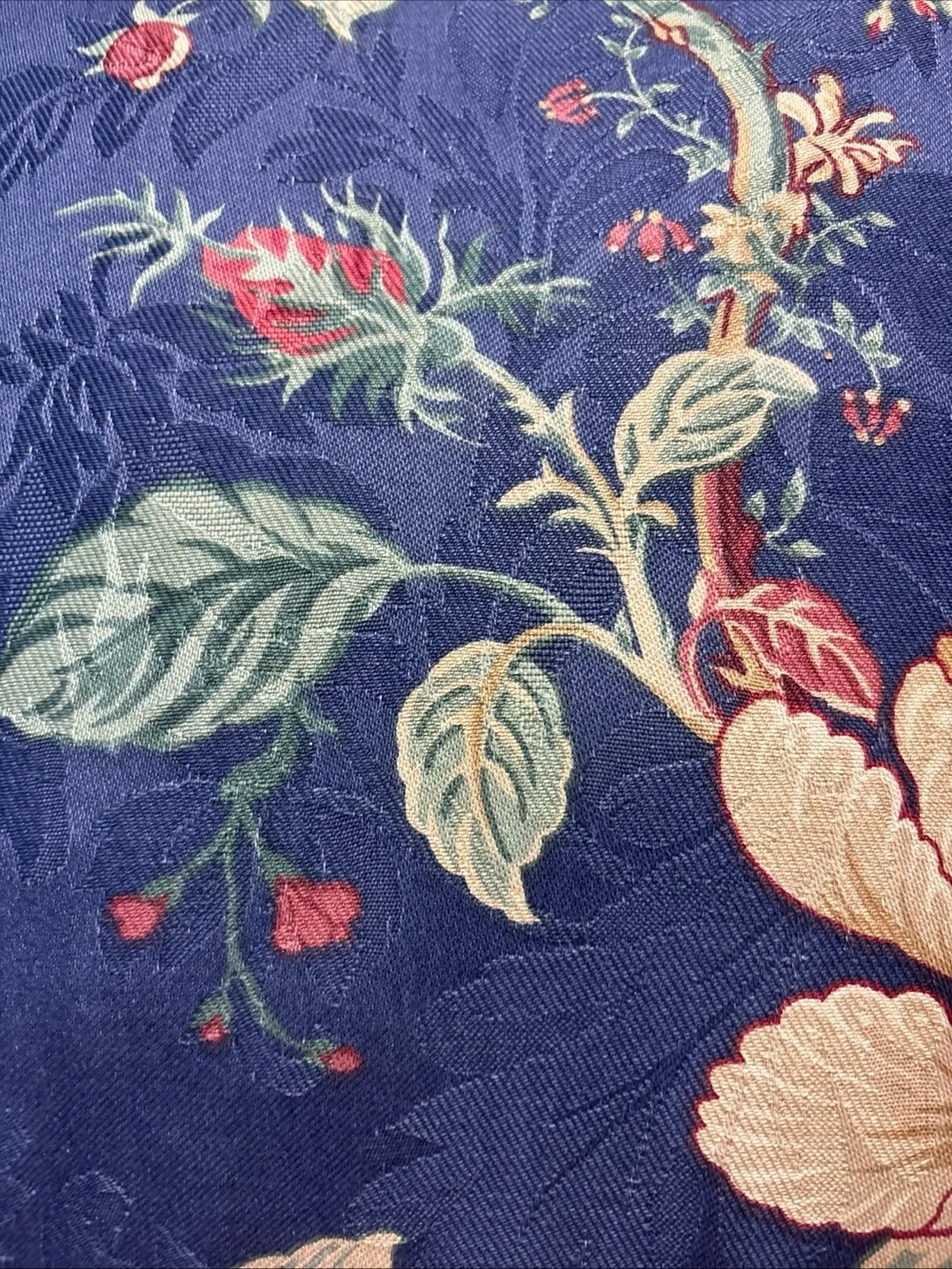 Waverly Blue Floral Decorative Throw Pillow - Classic Home Accent